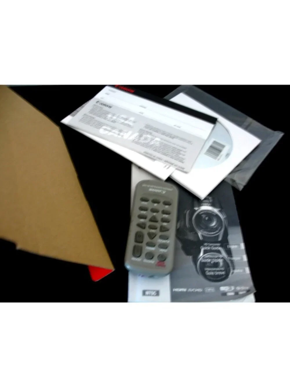 Canon Vixia HF R300 HD SD Card Camcorder with Battery pack, usb cable,  cords